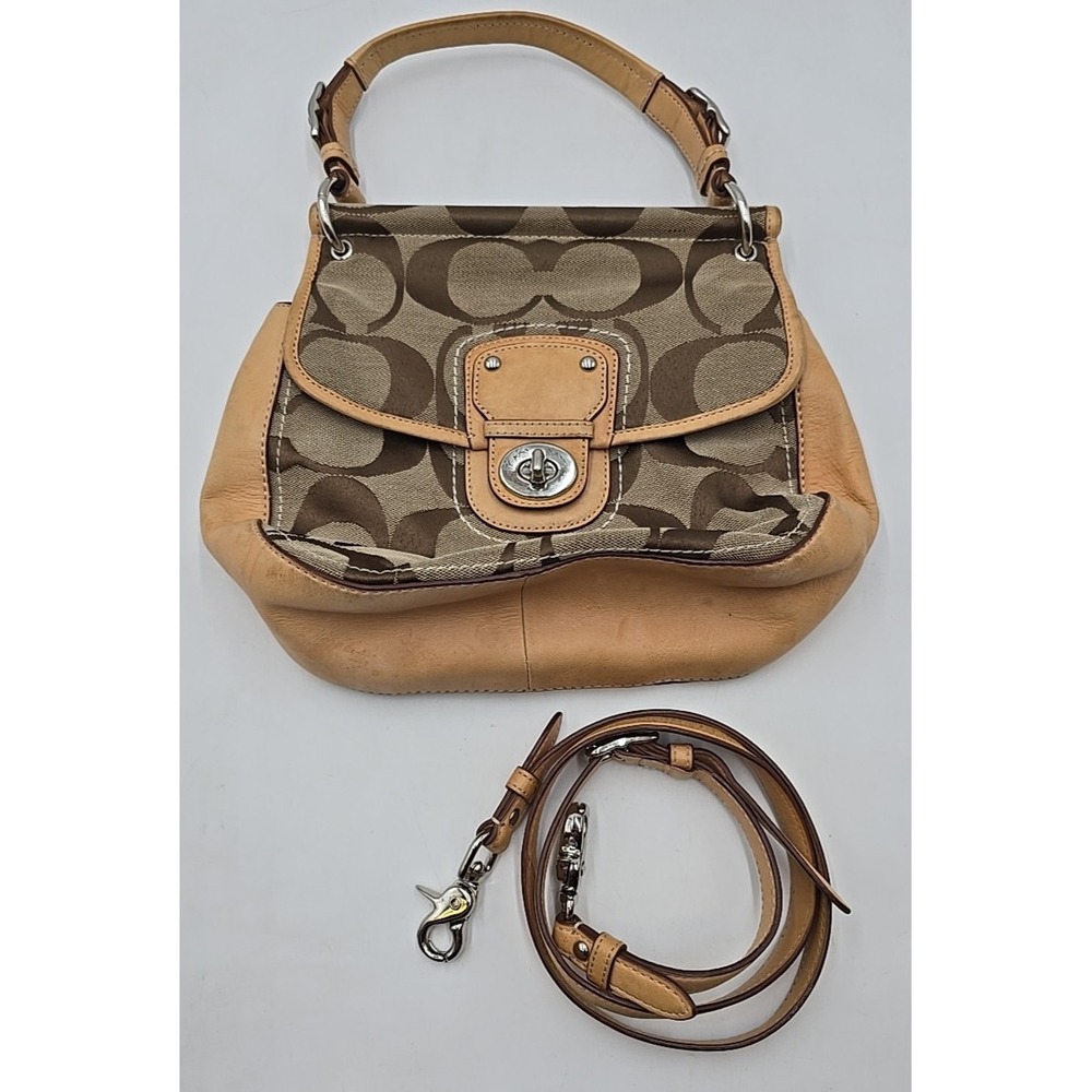 RARE Coach 70th‎ Anniversary Edition  Collectors Logo Satchel W/Crossbody Strap